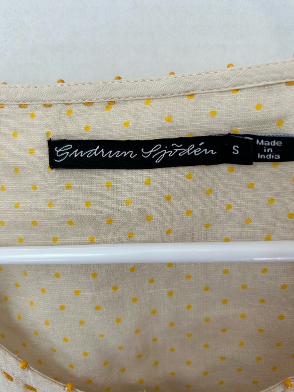 NEW Gudrun Sjödén Embroidered Organic Cotton Blouse Button-Front Tunic Boho Sz S - Picture 3 of 7